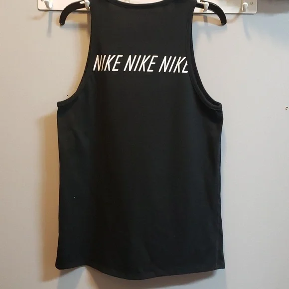Nike Women's "The Nike Tee" Black with White Print, XS - Picture 5 of 5